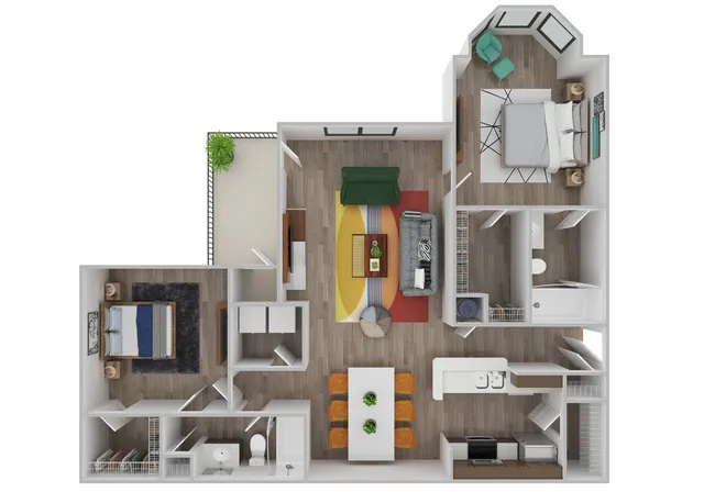 Magnolia 3D Floor Plan Image