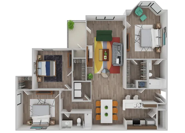 Southern 3D Floor Plan Image