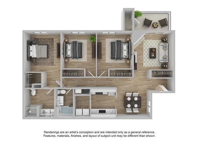 3 Bedroom | 2 Bath | 1392 SF