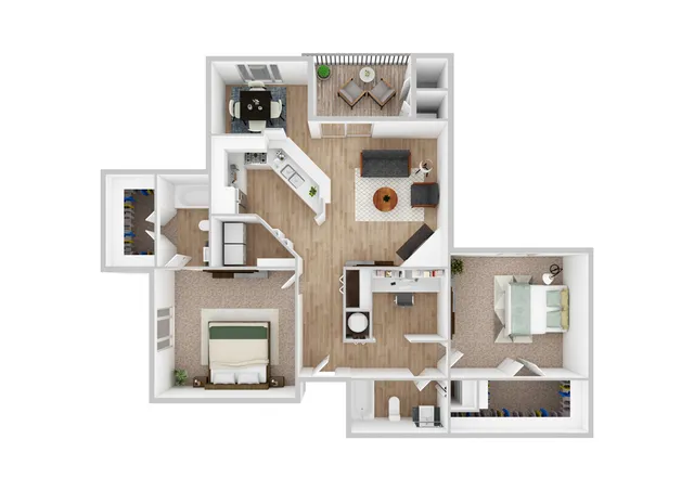 Two Bedroom - 2 Floor Plan