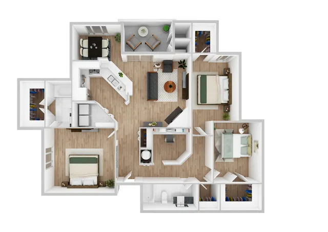 Three Bedroom Floor Plan Image