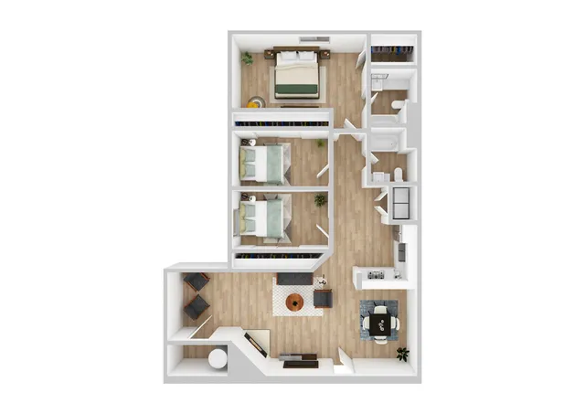 Chateau w/Sunroom Floor Plan Image
