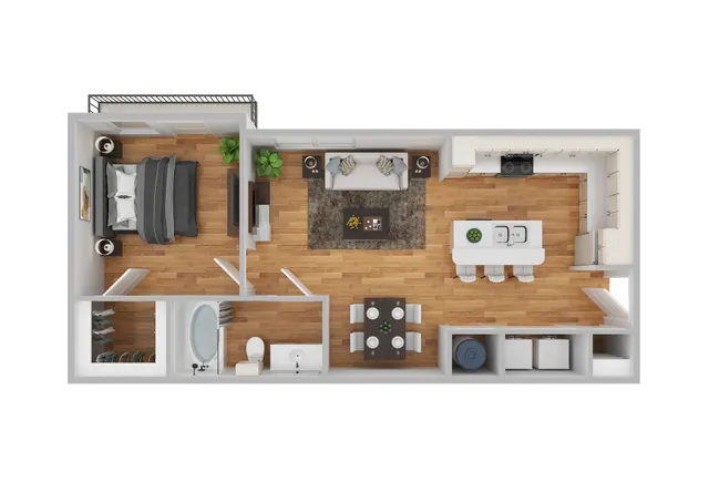 1 Bedroom | 1 Bath | 665 SF