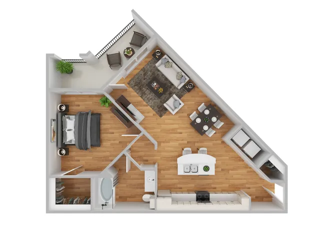 1 Bedroom | 1 Bath | 759 SFFloor Plan Image