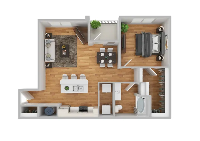 1 Bedroom | 1 Bath | 824 SF