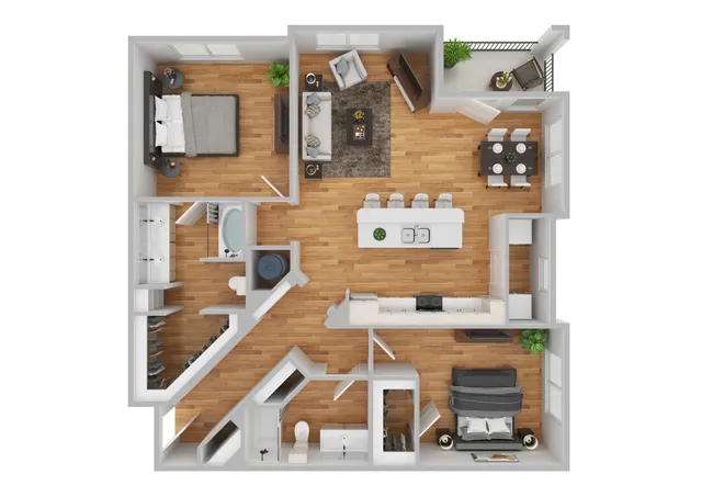 2 Bedroom | 2 Bath | 1254 SF
