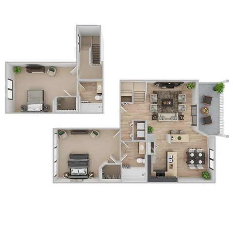 Raleigh | 2 Bedroom | 2 Bath | 1075 SF