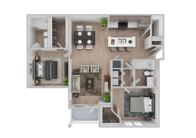 2 Bedroom | 2 Bath | 1064 SF