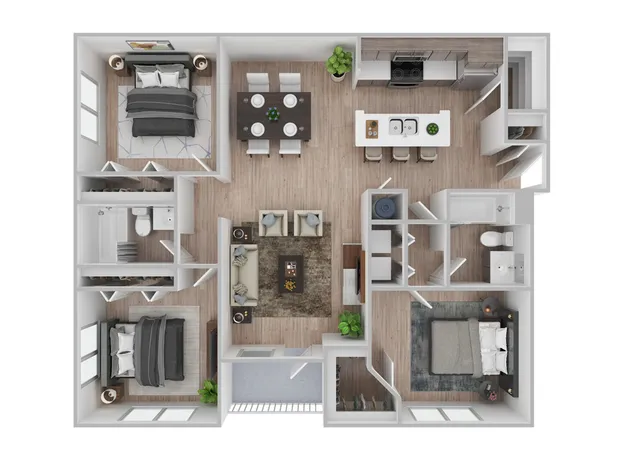 3 Bedroom | 2 Bath | 1240 SF
