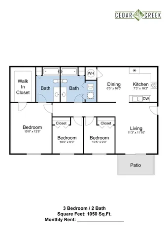 Three Bedroom Floorplan