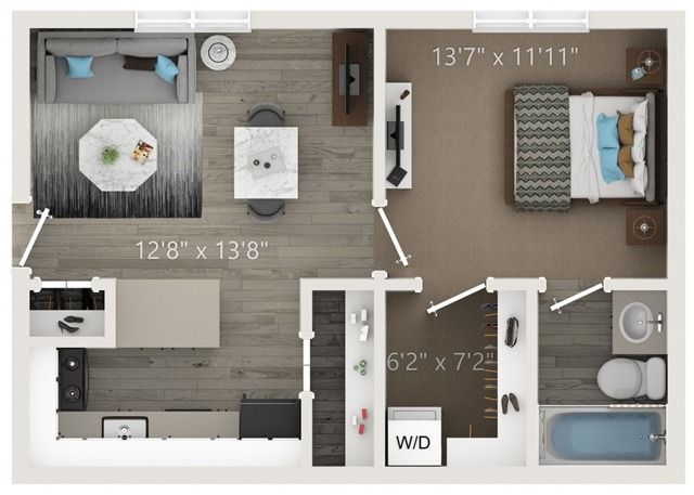 One Bedroom One Bath