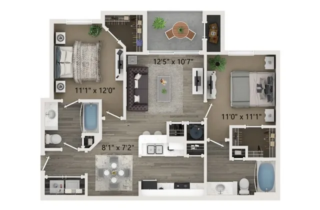 B1 2 Bedroom 2 Bath