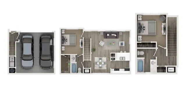 Two Bed Two Bath Floor Plan
