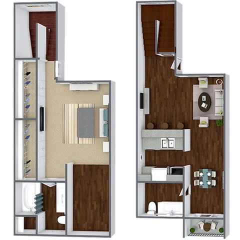 one bedroom one bath floor plan
