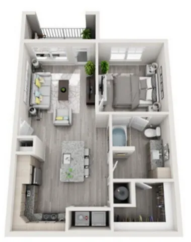 One Bedroom Floor Plan