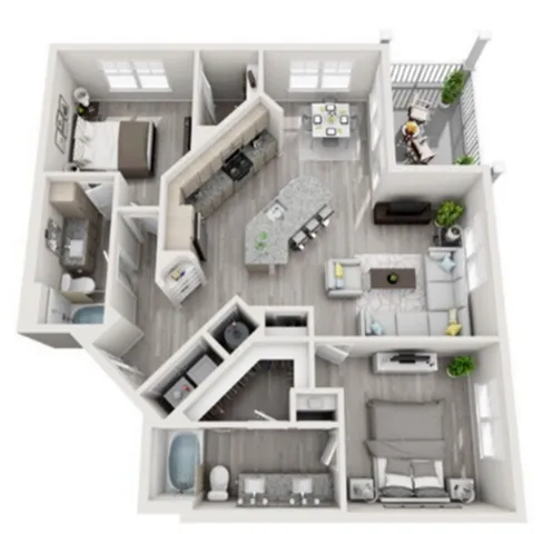 Two Bedroom Floor Plan