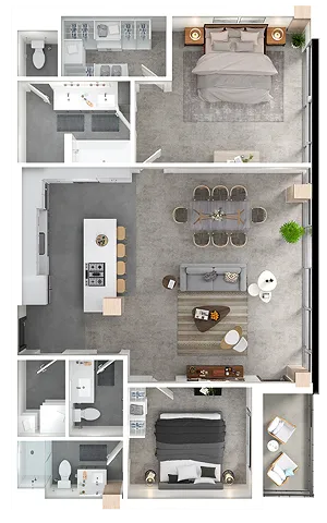 Elm Floor Plan 3D