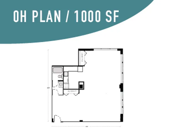 Studio 1000 SF