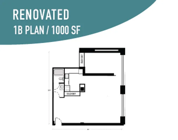 Renovated 1 BR / 1 BA - 1000 SF