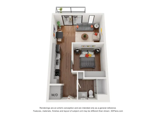 Nova Equinox 1 BD / 1 BA Floor Plan