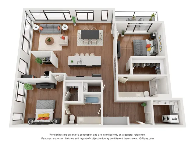 Nova Capricorn 2 bedroom 2 bathroom plus den floor plan