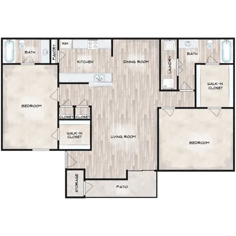 B6 - 2x1.5 - 1,044 sqft (2x1.5A-R)