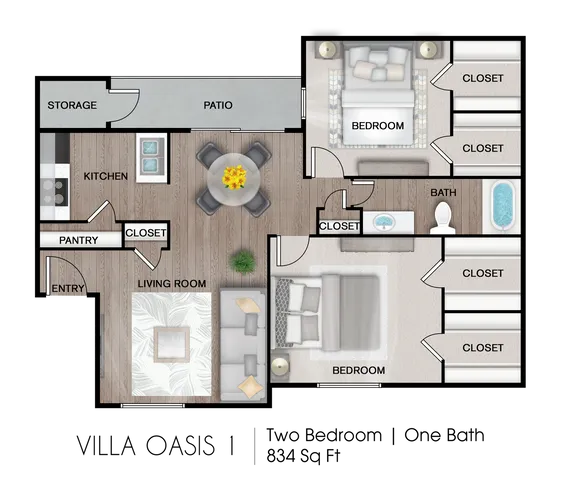 B8 - 2x1.5 - 1,192 sqft (2x1.5C-R)