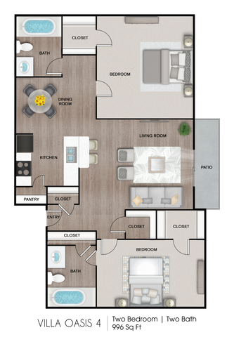 B4 - 2x2 - 996 sqft (2x2A-R)