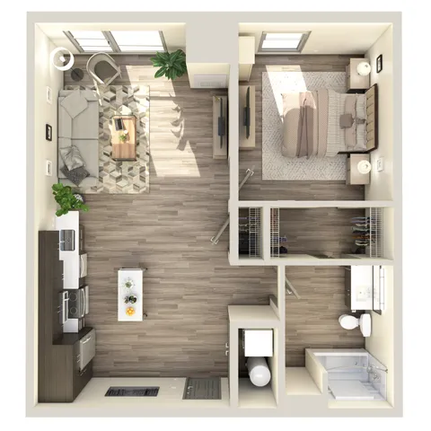Zinc image with furnishings