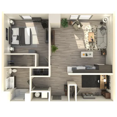 Bronze image with furnishings