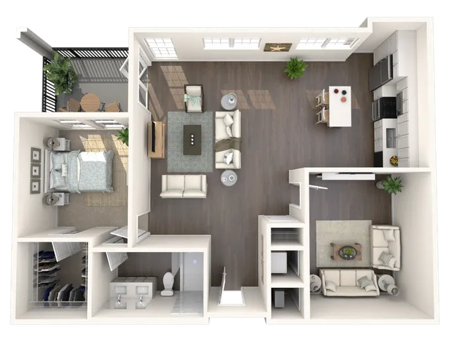 A3.1 | One Bed, One Bath + Den