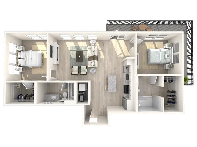 B2.1 - Two Bedroom | Two Bathroom