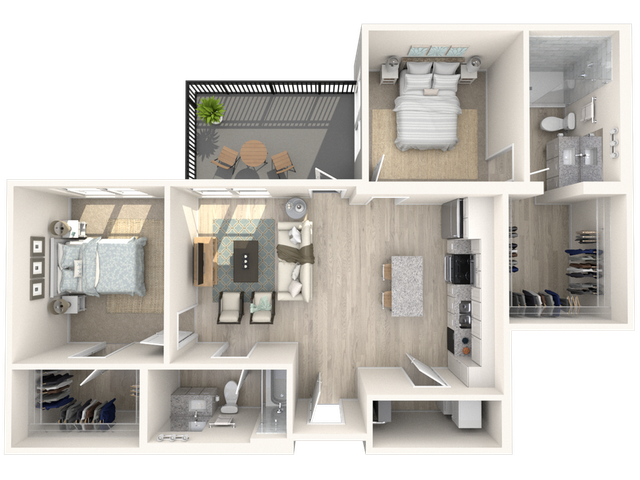 B3 - Two Bedroom | Two Bathroom