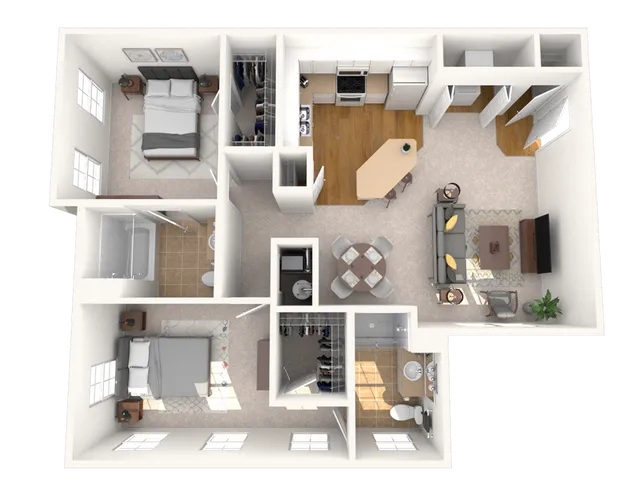 Two Bed, Two Bath
