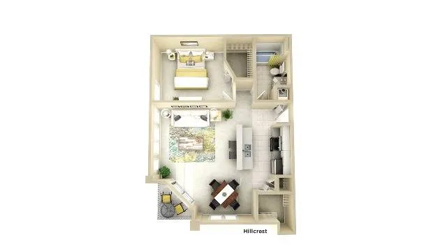 A1 | 1 bed 1 bath | from 784 square feet