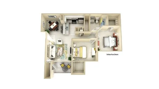 B1 | 2 bed 1 bath | from 967 square feet