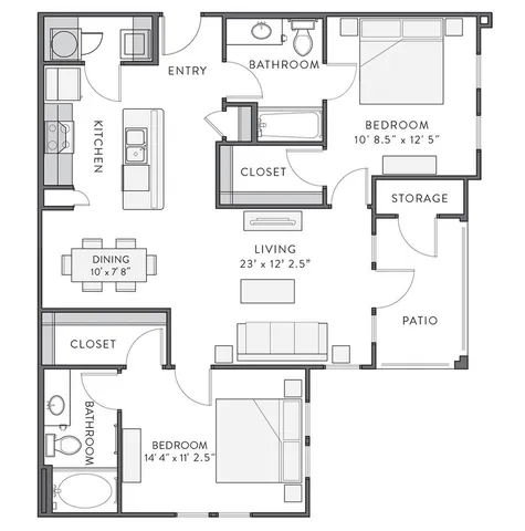 Prien | 2 bed 2 bath | from 1086 square feet