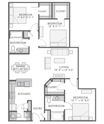 Calcasieu | 3 bed 2 bath | from 1362 square feet