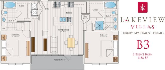 Lakeview Villas Floor Plan B3