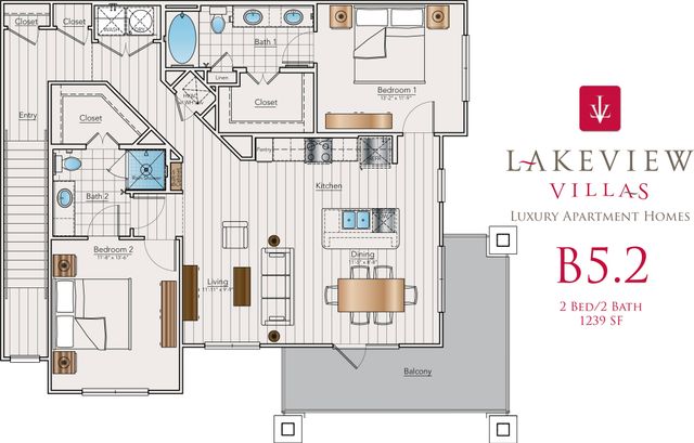 Lakeview Villas Floor Plan B5