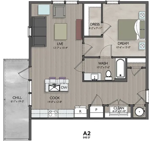Vecina A2 Floor Plan