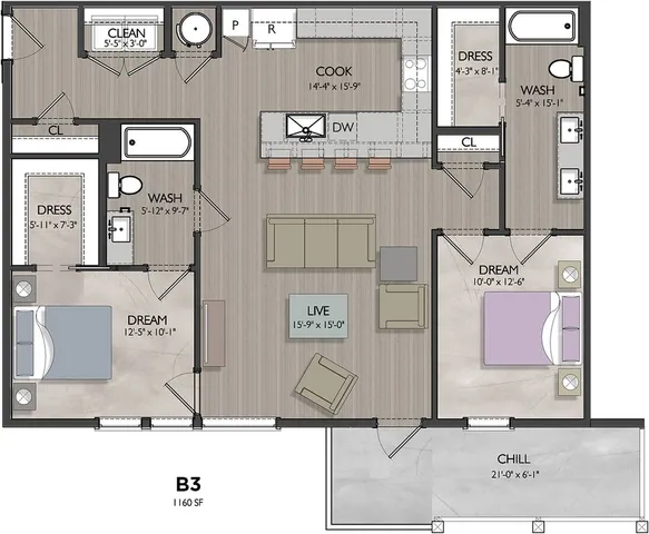 Vecina B3 Floor Plan