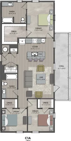 Vecina C1a Floor Plan