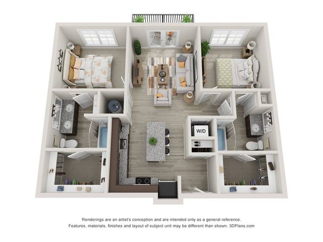 B1 2 bedroom, 2 bathroom Apartment at The Mill at New Holland in Gainsville, GA 30501