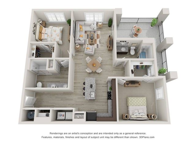 B2 2 bedroom, 2 bathroom Apartment at The Mill at New Holland in Gainsville, GA 30501