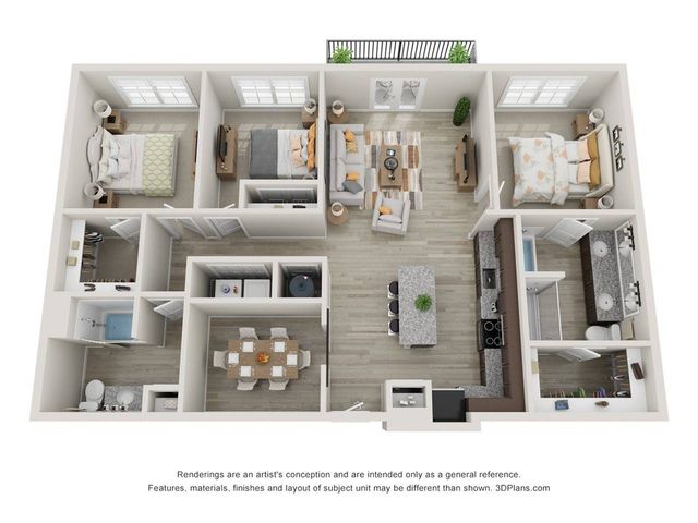 C2H 3 bedroom, 2 bathroom Apartment at The Mill at New Holland in Gainsville, GA 30501