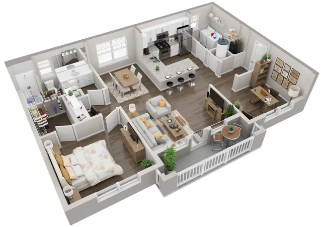 A3 1 bedroom, 1 bathroom Apartment in Athens, GA 30606
