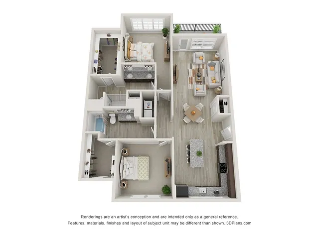 B4 2 bedroom, 2 bathroom with garage Apartment at The Mill at New Holland in Gainsville, GA 30501