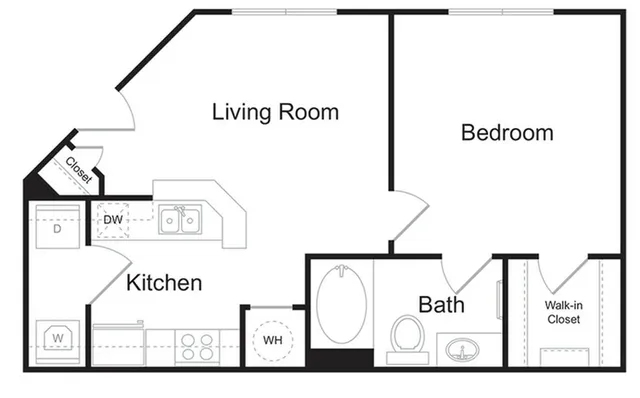 The Lenox 1 bedroom 1 bathroom 588 sq ft apartment home at The Kendrick located in Atlanta, GA 30324