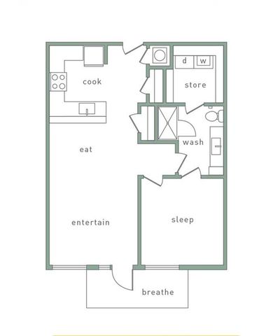 Glen Iris 1 Bedroom Floor Plan